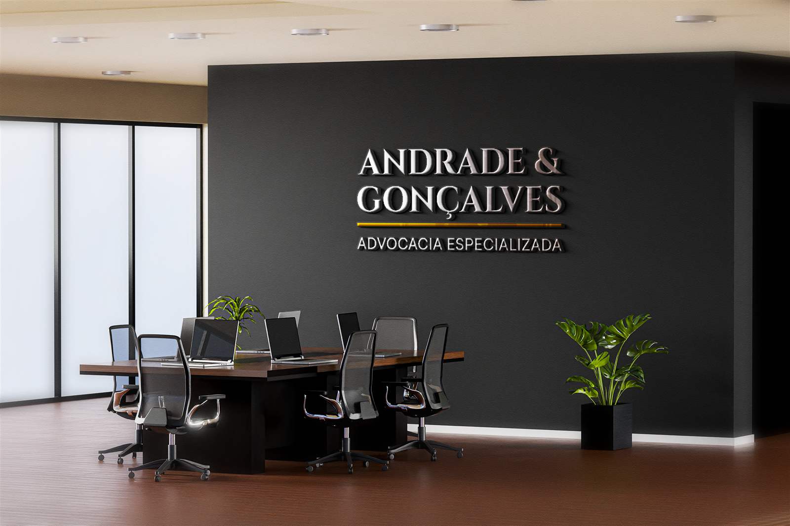 Recepção do escritório Andrade & Gonçalves